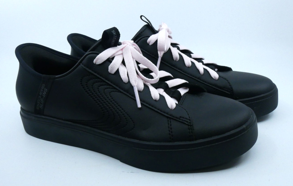 Skechers Shoes Slip Ins Black Women Touchless Soft Comfort Cushion Casual